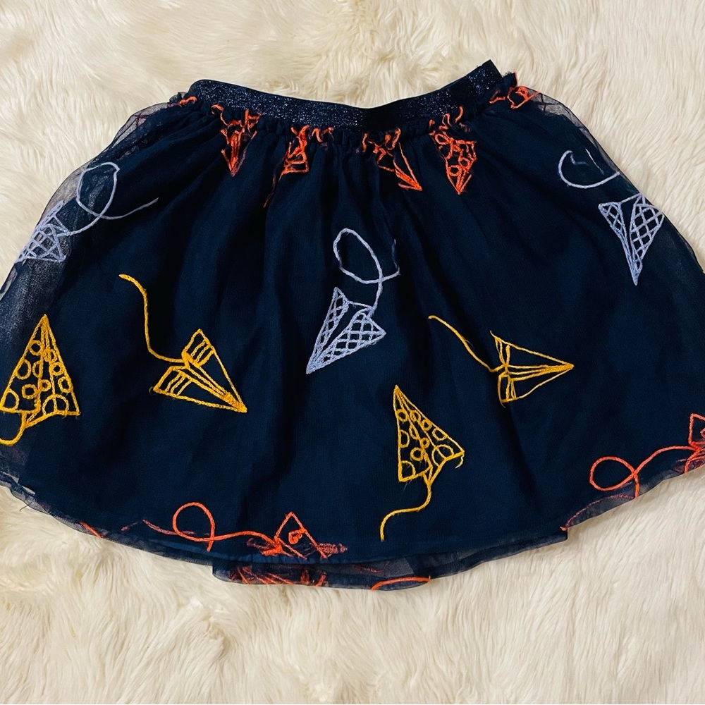 Cat & Jack, navy flare skirt, 6/6x